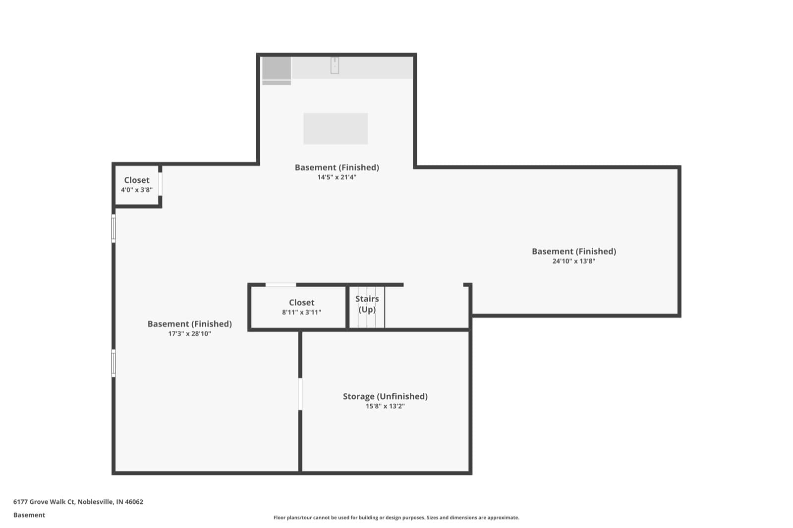 Basement floor plan — 6177 Grove Walk Court